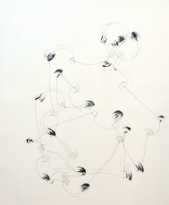 trajectoire 3, marqueur sur papier, 120 x 100 cm