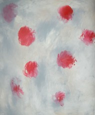 rouge sur fond blanc, 160x130cm