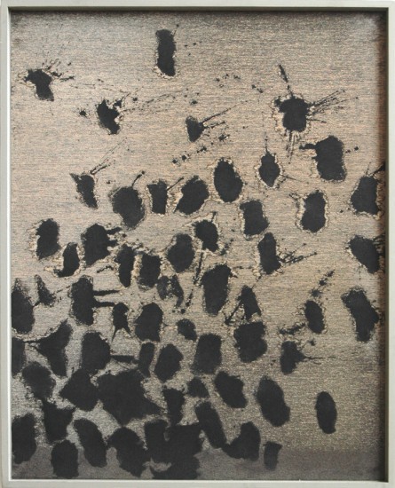 Sans titre , encre sur papier de verre, 125x98cm